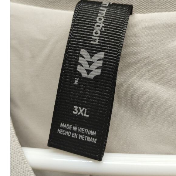 All in Motion Men's 3X Beige Wind & Water Resistant Insulated Varsity Jacket NWT - Picture 4 of 8